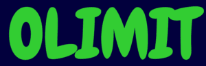olimit logo, blue on green