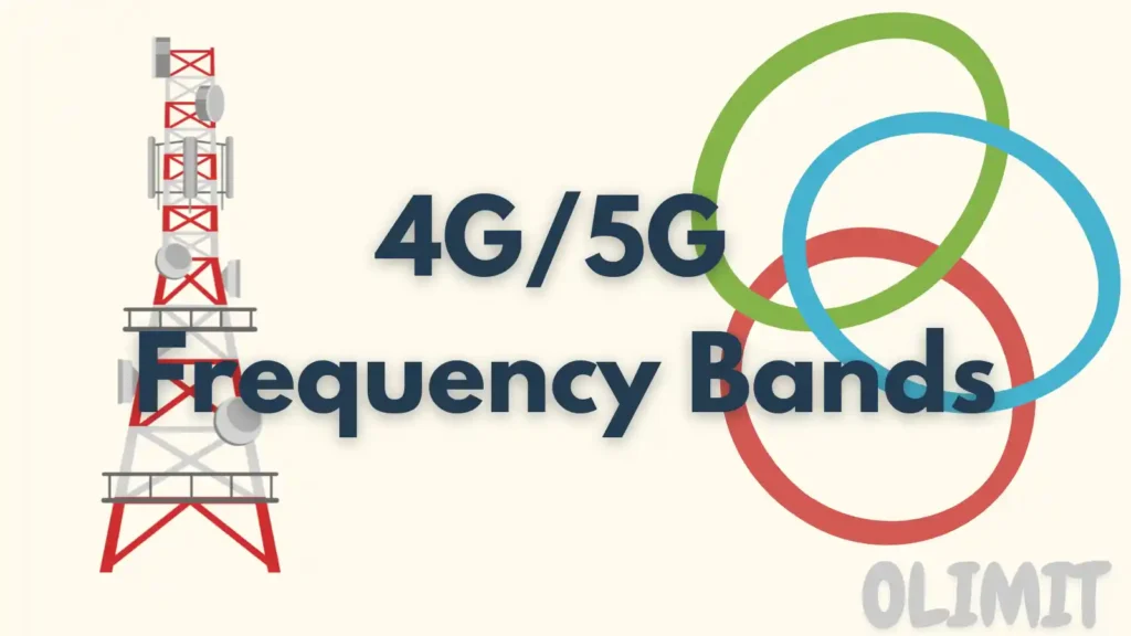 4G/5G Frequency Bands image with tower signal mast and rubber bands
