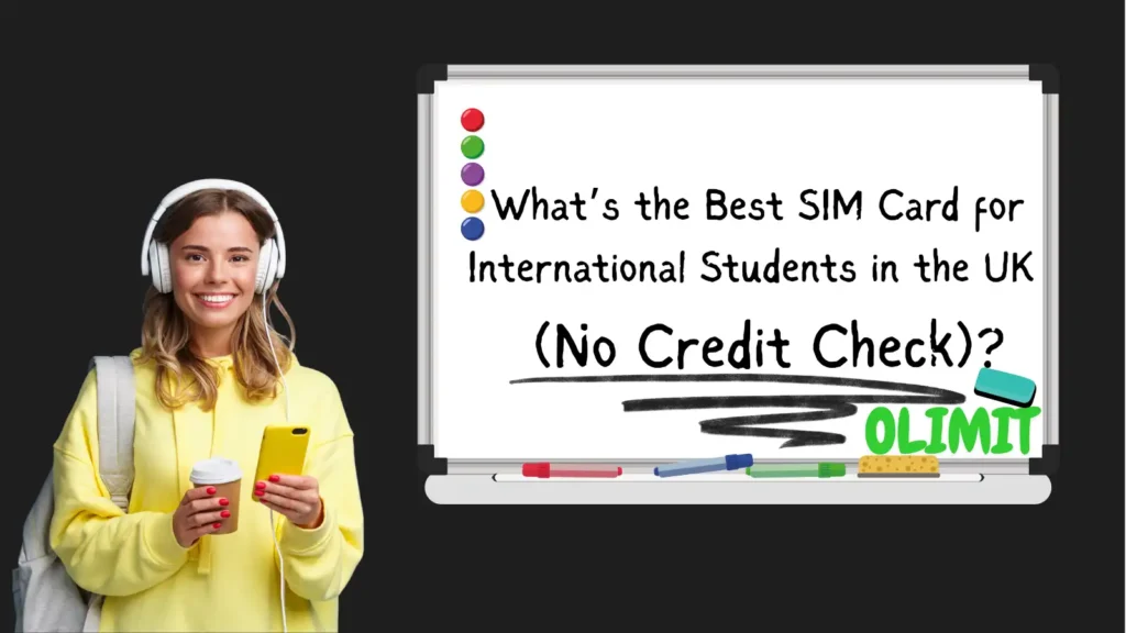 girl looking at the camera with her phone and coffee in her hands next to a classroom whiteboard with writing on it